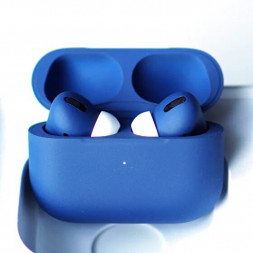 Беспроводные наушники Apple AirPods Pro Color матовый синий (полная покраска)