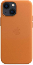 Чехол кожаный для iPhone 13 mini Apple MagSafe (золотистая охра)