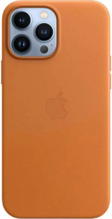 Чехол кожаный для iPhone 13 Pro Apple MagSafe (золотистая охра)