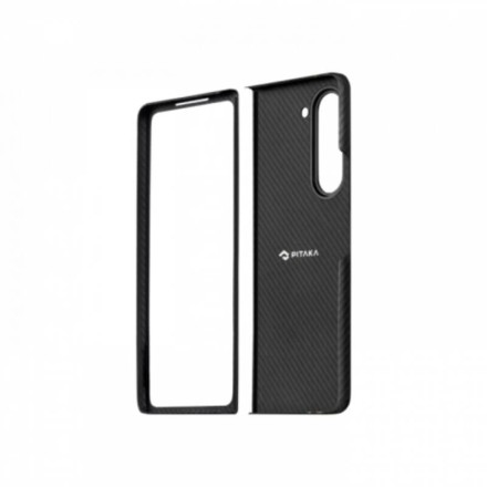 Чехол для Samsung Galaxy Z Fold5 Pitaka Fusion Weaving Air Case Rhapsody кевлар (черно-серый)